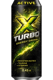 Энергетический напиток X-TURBO ACTIVE 0,45 л