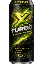 Энергетический напиток X-TURBO ACTIVE 0,45 л