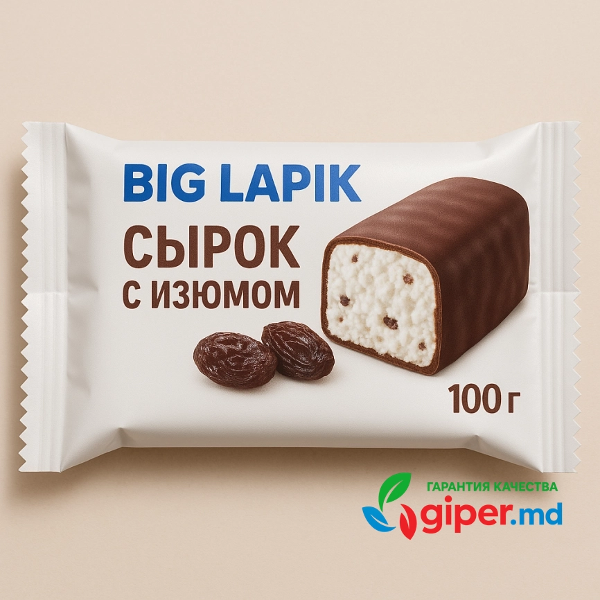 BIG LAPIK Сырок с изюмом 100 г фото 2