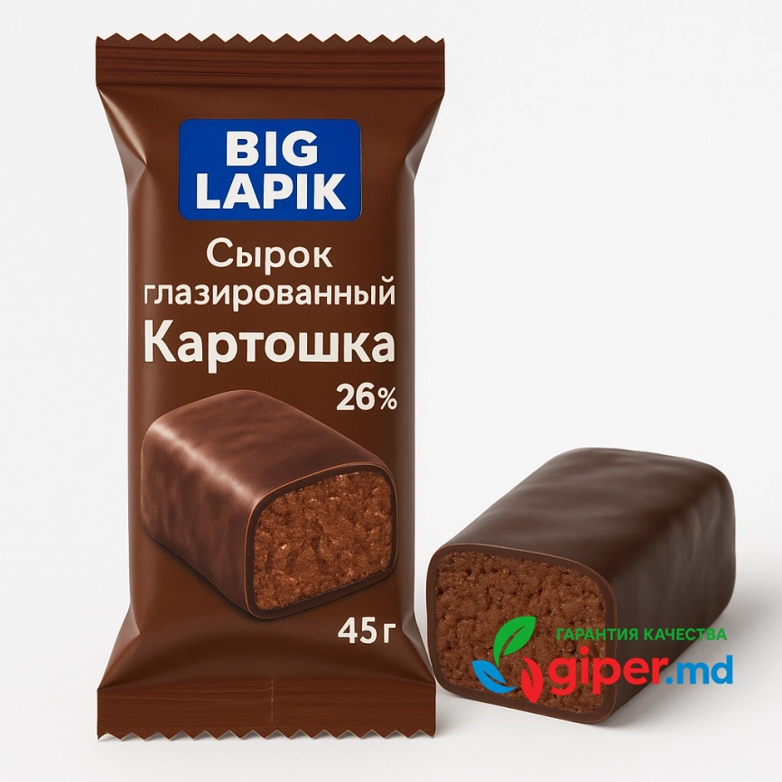 BIG LAPIK Сырок глазирован Картошка 26%, 45г фото 2